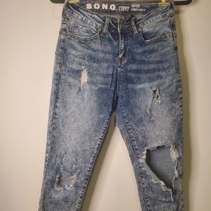 S.O.N.G. Curvy High Rise skinny ankle crop